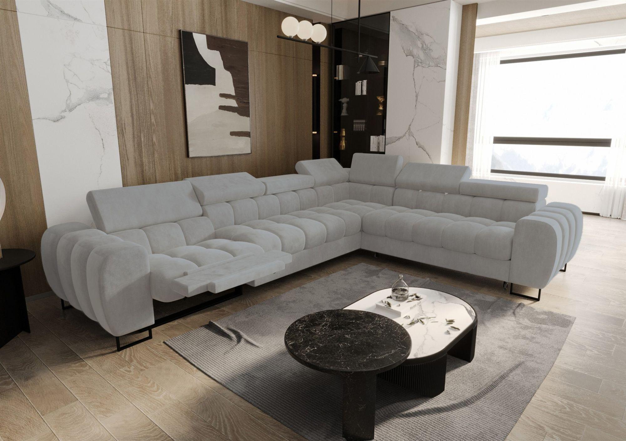 wohnli-moebel-suche-800001548315-1 ECKSOFA Bastien Relax Textil Fun Möbel Möbel > Sofas & Couches > Wohnlandschaften > Ecksofas Grau