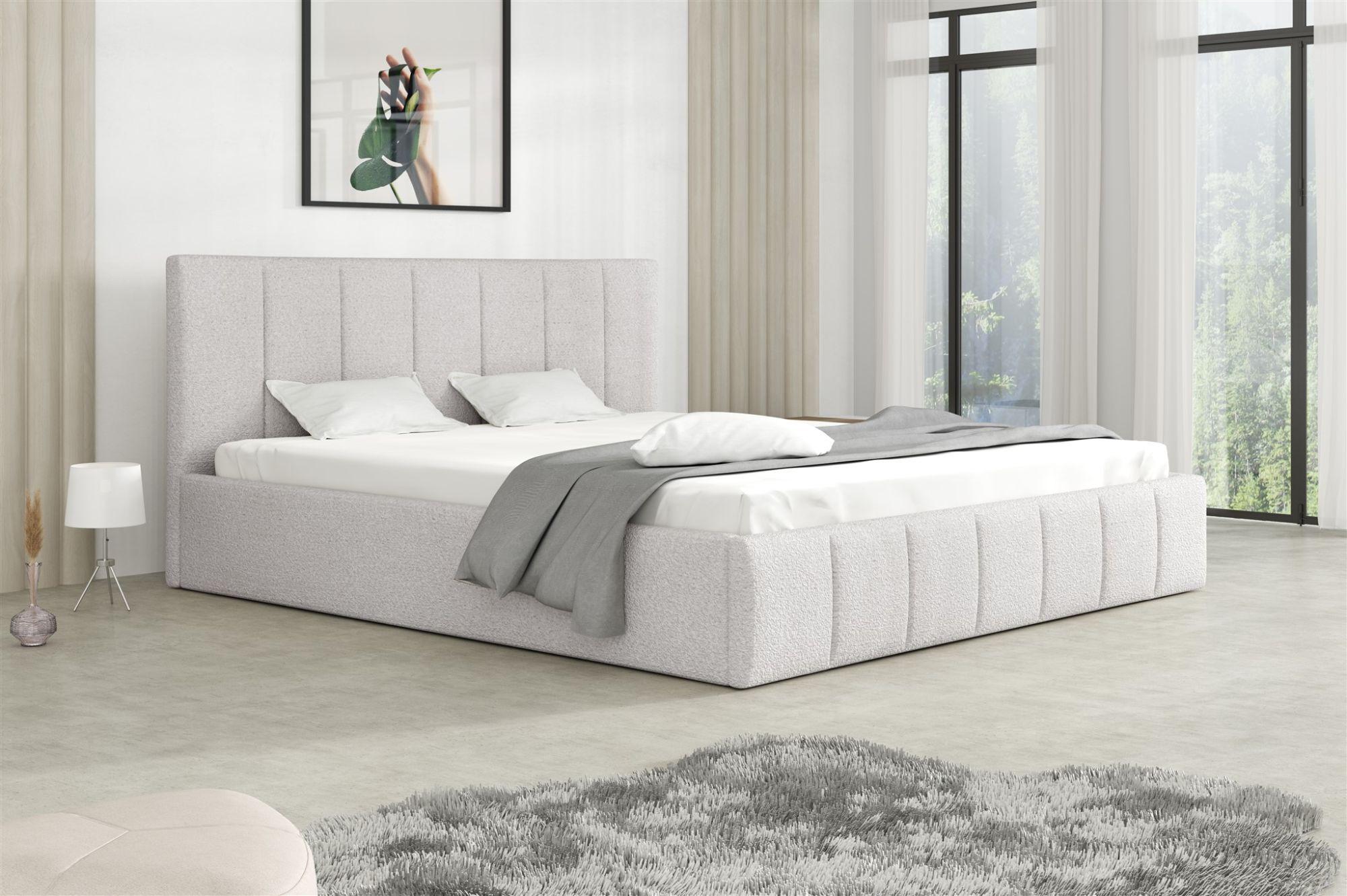 wohnli-moebel-suche-800001548475-1 POLSTERBETT Detroit Ohne Matratze Textil Fun Möbel Möbel > Betten > Polsterbetten Grau