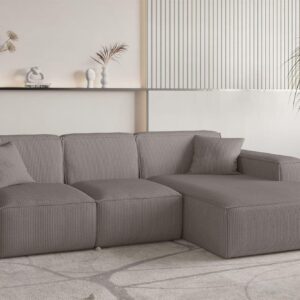 ECKSOFA Celes Premium Stoff Scala Textil Fun Möbel Möbel > Sofas & Couches > Wohnlandschaften > Ecksofas Taupe