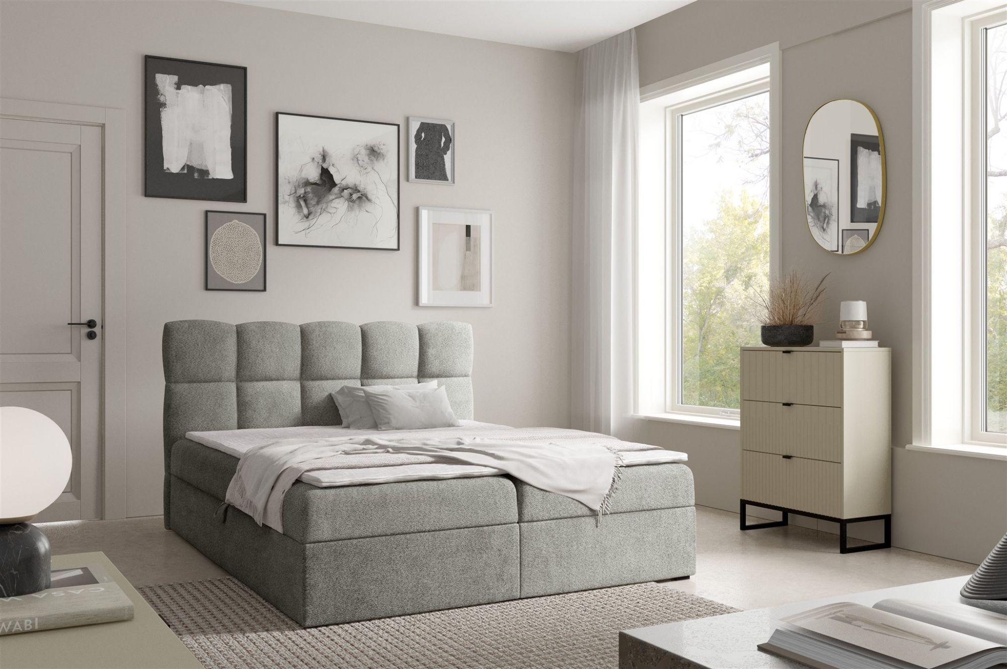 wohnli-moebel-suche-800001548506-1 BOXBETT Parozo überlänge Textil Fun Möbel Möbel > Betten > Boxspringbetten Grau