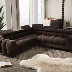 ECKSOFA Bastien Mit Schlaffunktion Textil Fun Möbel Möbel > Sofas & Couches > Wohnlandschaften > Ecksofas Braun