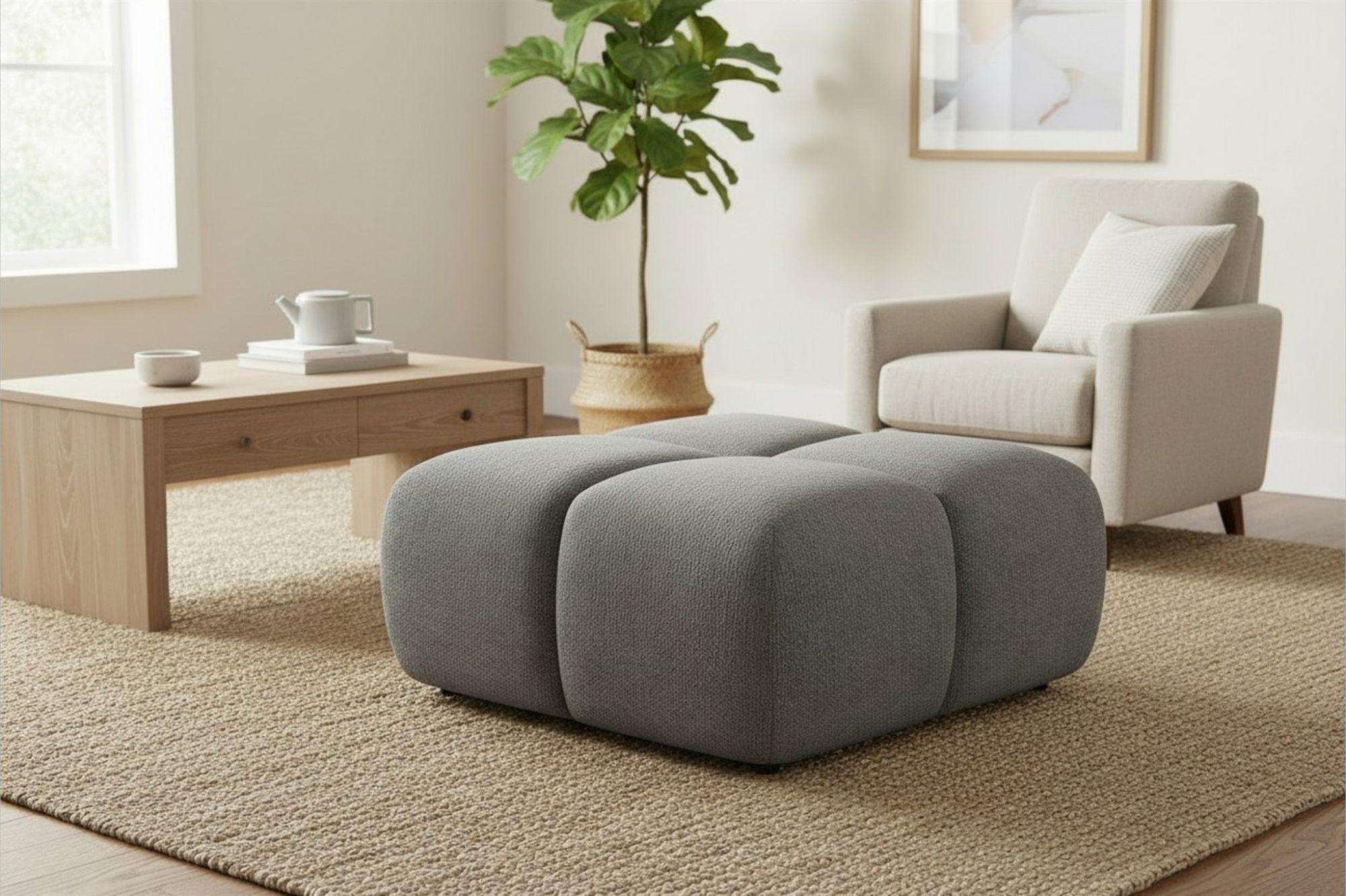 POLSTERHOCKER Vega Textil Fun Möbel Möbel > Sessel > Hocker Grau