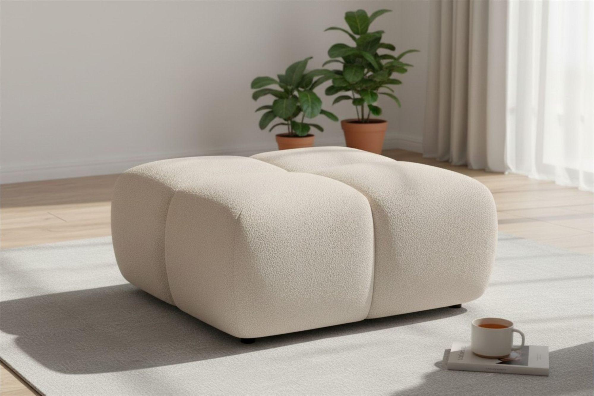 POLSTERHOCKER Vega Textil Fun Möbel Möbel > Sessel > Hocker Beige
