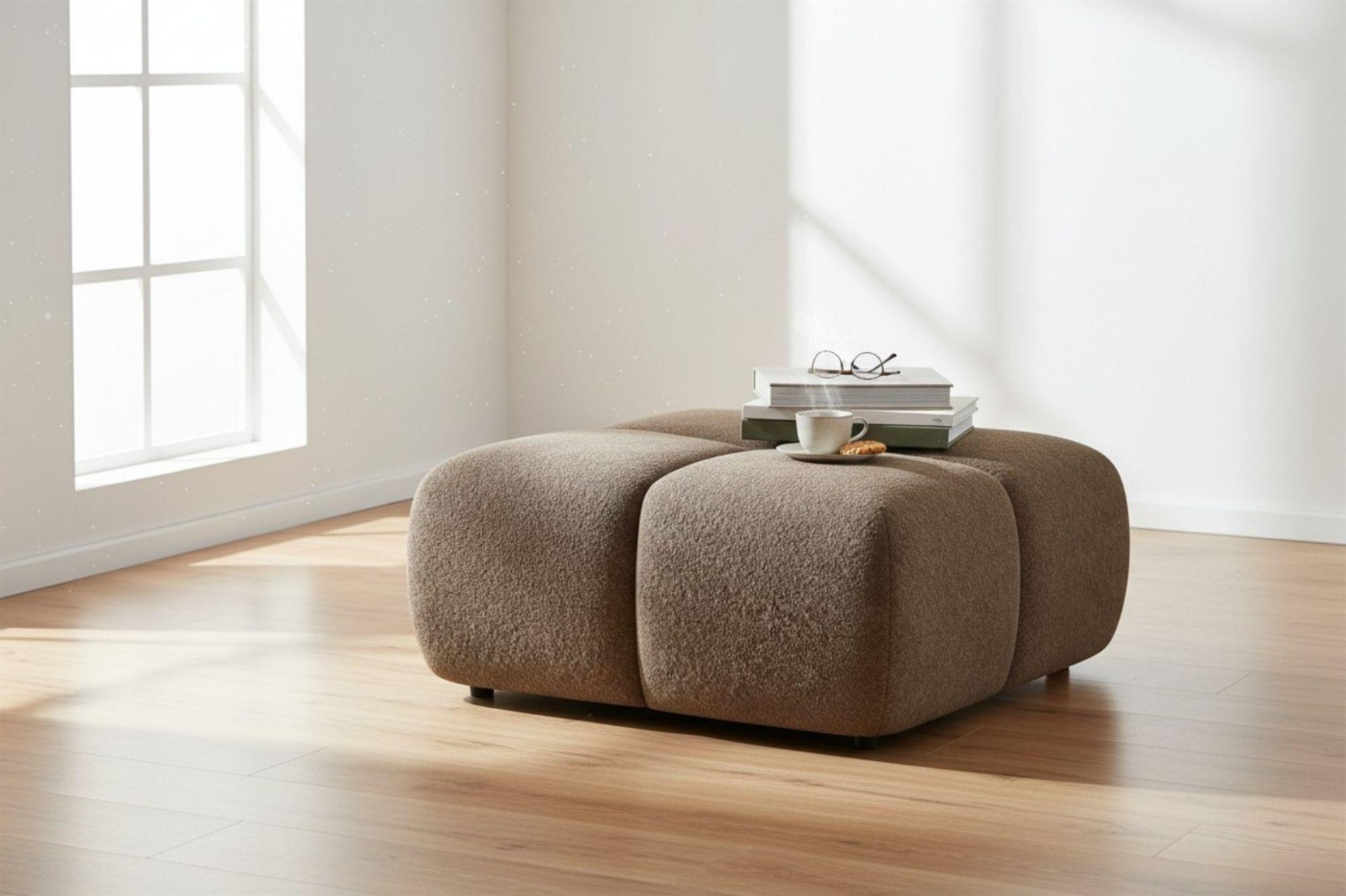 POLSTERHOCKER Vega Textil Fun Möbel Möbel > Sessel > Hocker Braun