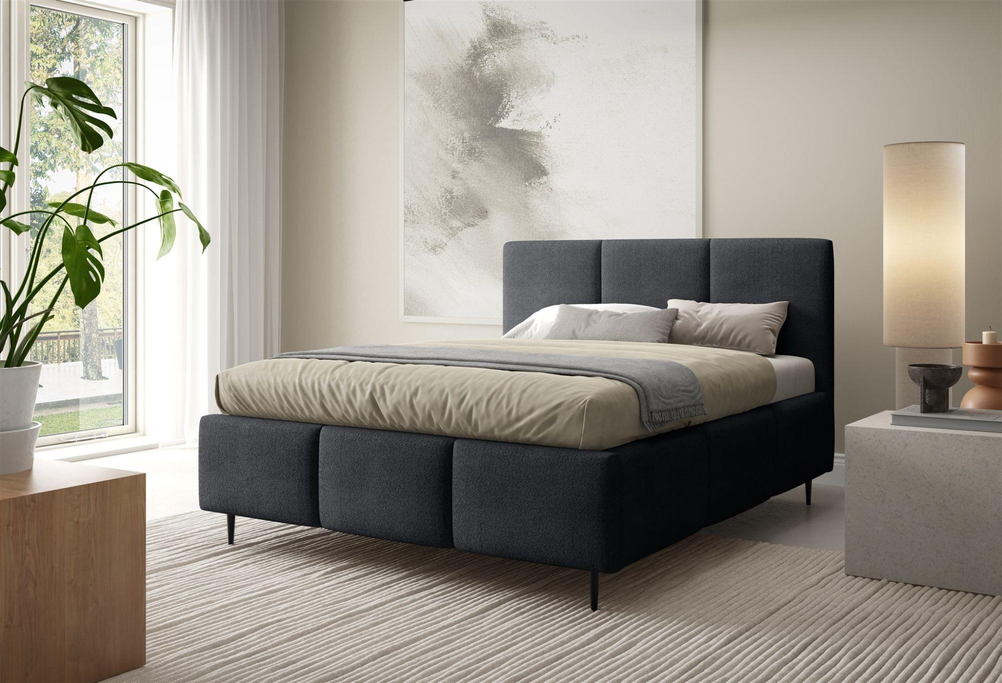 wohnli-moebel-suche-800001548657-1 POLSTERBETT Miami Komplettset Textil Fun Möbel Möbel > Betten > Polsterbetten Anthrazit
