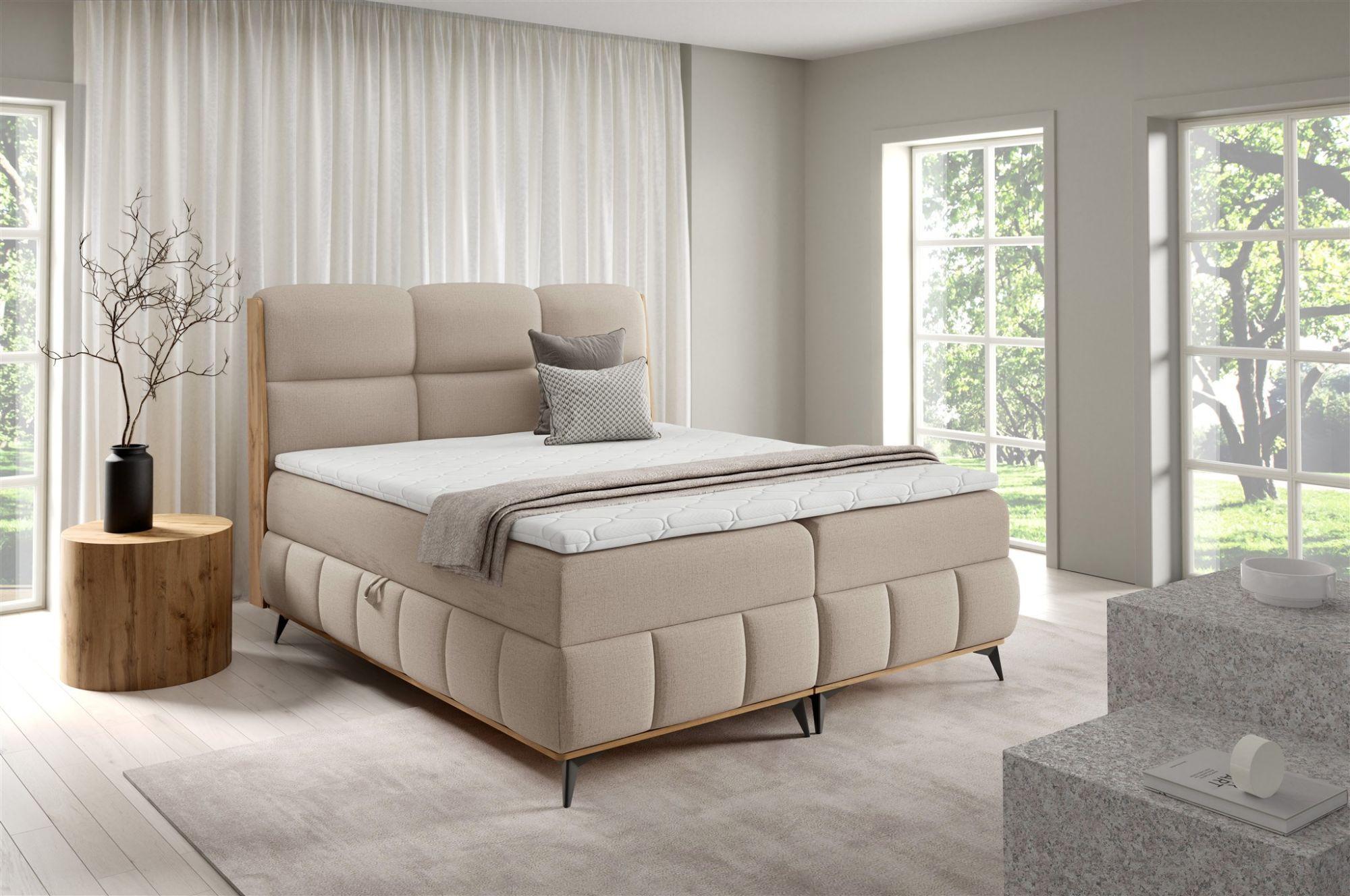 wohnli-moebel-suche-800001548744-1 BOXBETT Charlie Premium Textil Fun Möbel Möbel > Betten > Boxspringbetten Beige