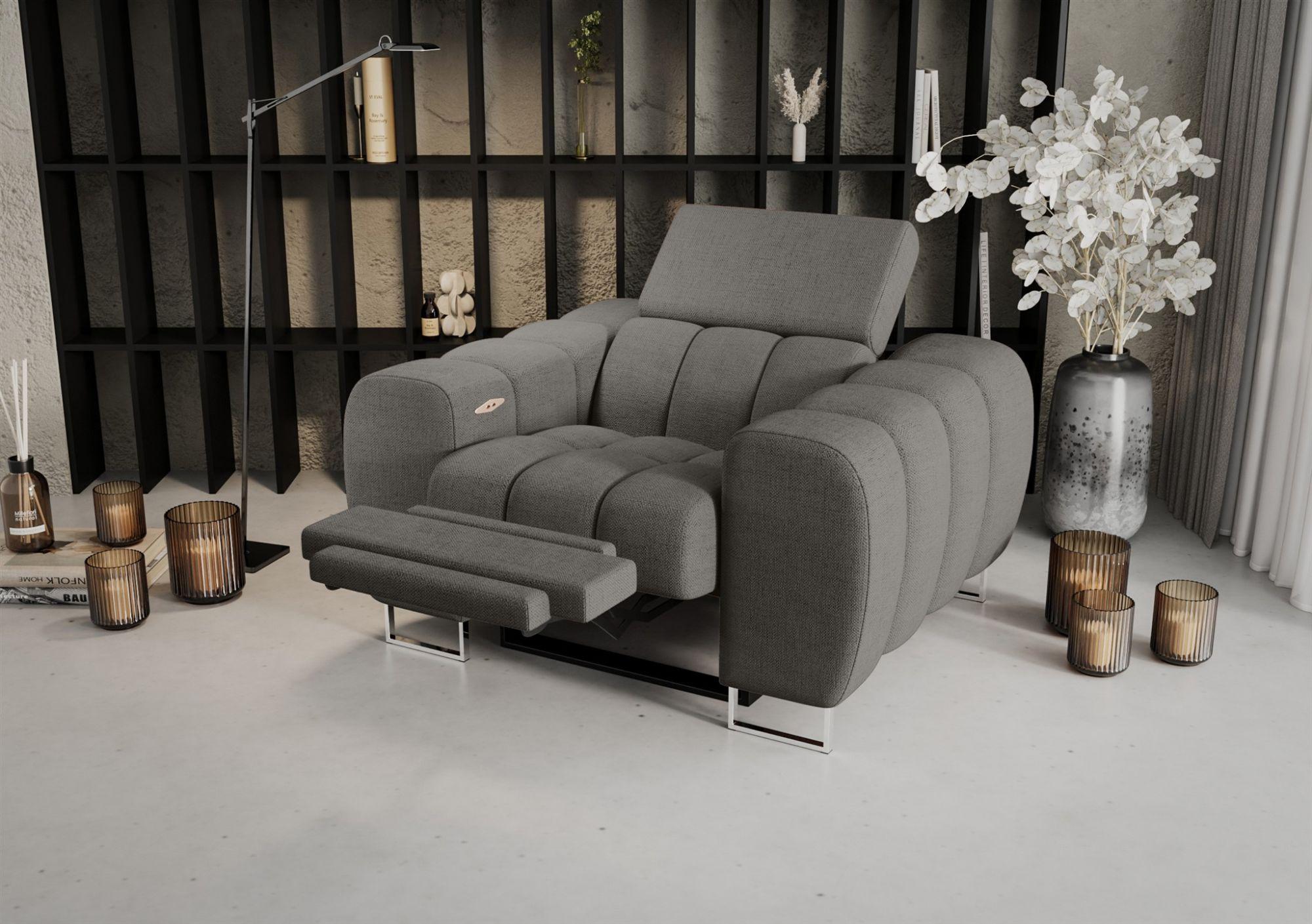 wohnli-moebel-suche-800001548752-1 SESSEL Bastien Relax In Stoff Moly Textil Fun Möbel Möbel > Sessel > Polstersessel Grau