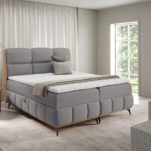BOXBETT Charlie Premium Textil Fun Möbel Möbel > Betten > Boxspringbetten Grau