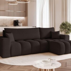 ECKSOFA Anabel Mit Schlaffunktion Textil Fun Möbel Möbel > Sofas & Couches > Wohnlandschaften > Ecksofas Schwarz