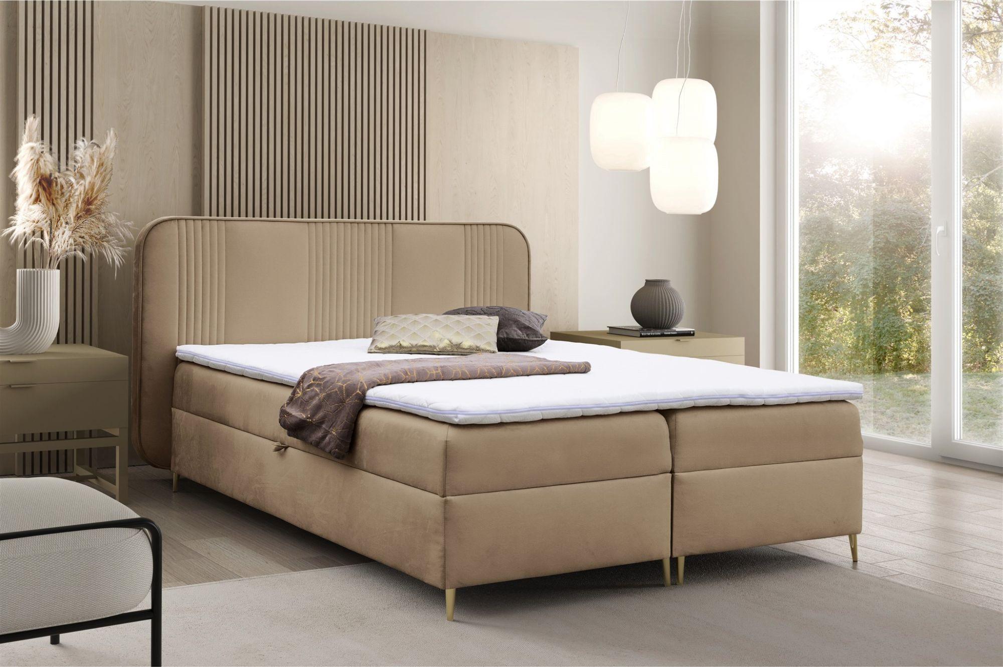 BOXBETT Avery In überlänge Textil Fun Möbel Möbel > Betten > Boxspringbetten Braun