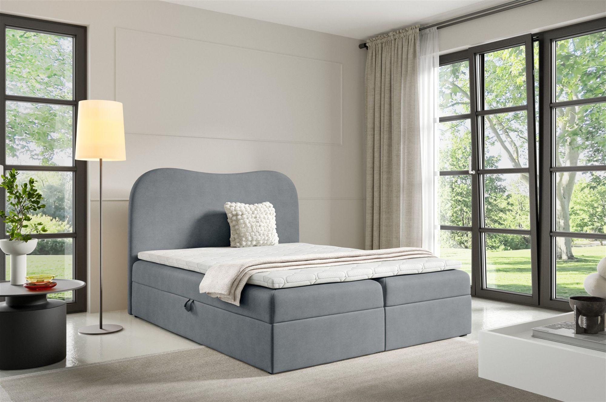 BOXBETT Darlin In überlänge Textil Fun Möbel Möbel > Betten > Boxspringbetten Grau