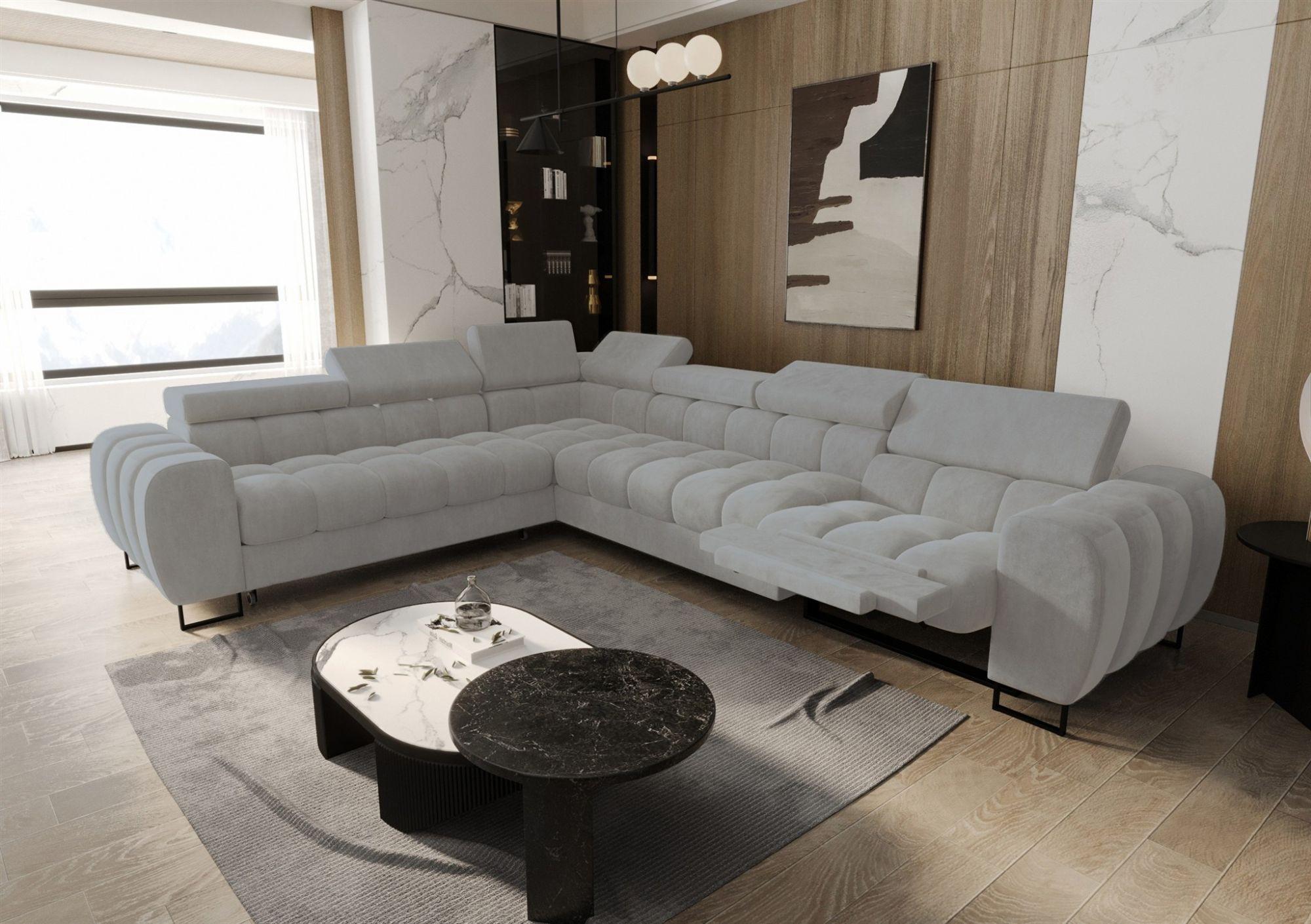 wohnli-moebel-suche-800001548937-1 ECKSOFA Bastien Relax Textil Fun Möbel Möbel > Sofas & Couches > Wohnlandschaften > Ecksofas Grau