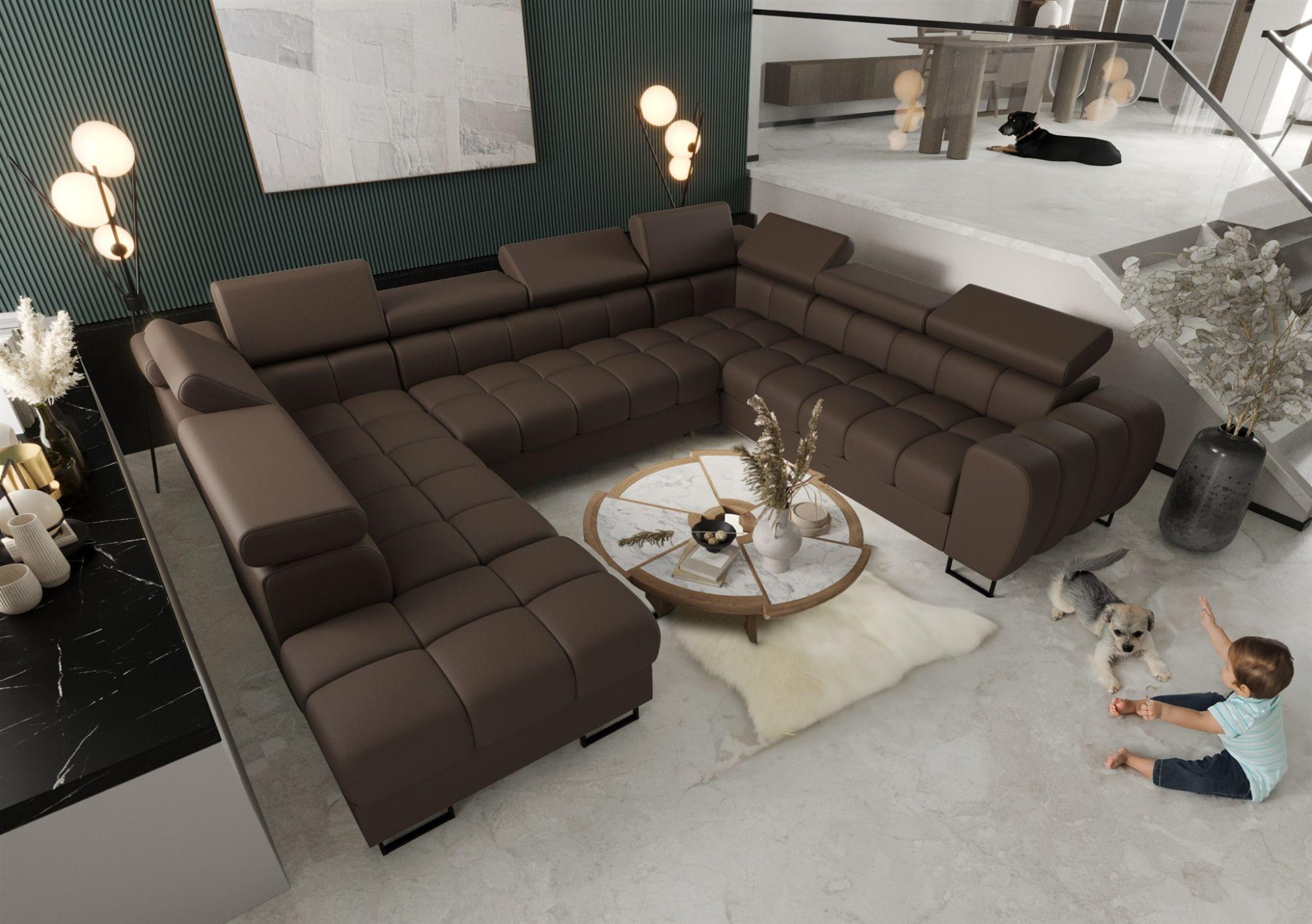 wohnli-moebel-suche-800001549069-1 WOHNLANDSCHAFT Bastien Xl Textil Fun Möbel Möbel > Sofas & Couches > Wohnlandschaften > Wohnlandschaften U-Form Braun