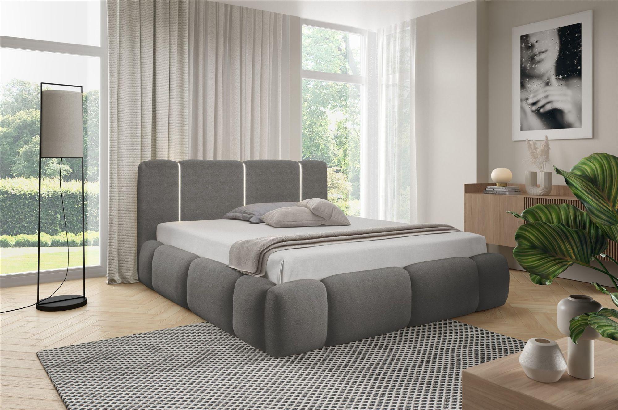 wohnli-moebel-suche-800001549093-1 POLSTERBETT Springs Textil Fun Möbel Möbel > Betten > Polsterbetten Grau