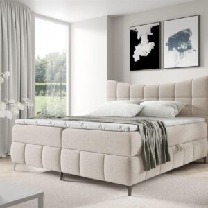 BOXBETT Charles Premi.. In Aragon Textil Fun Möbel Möbel > Betten > Boxspringbetten Weiß