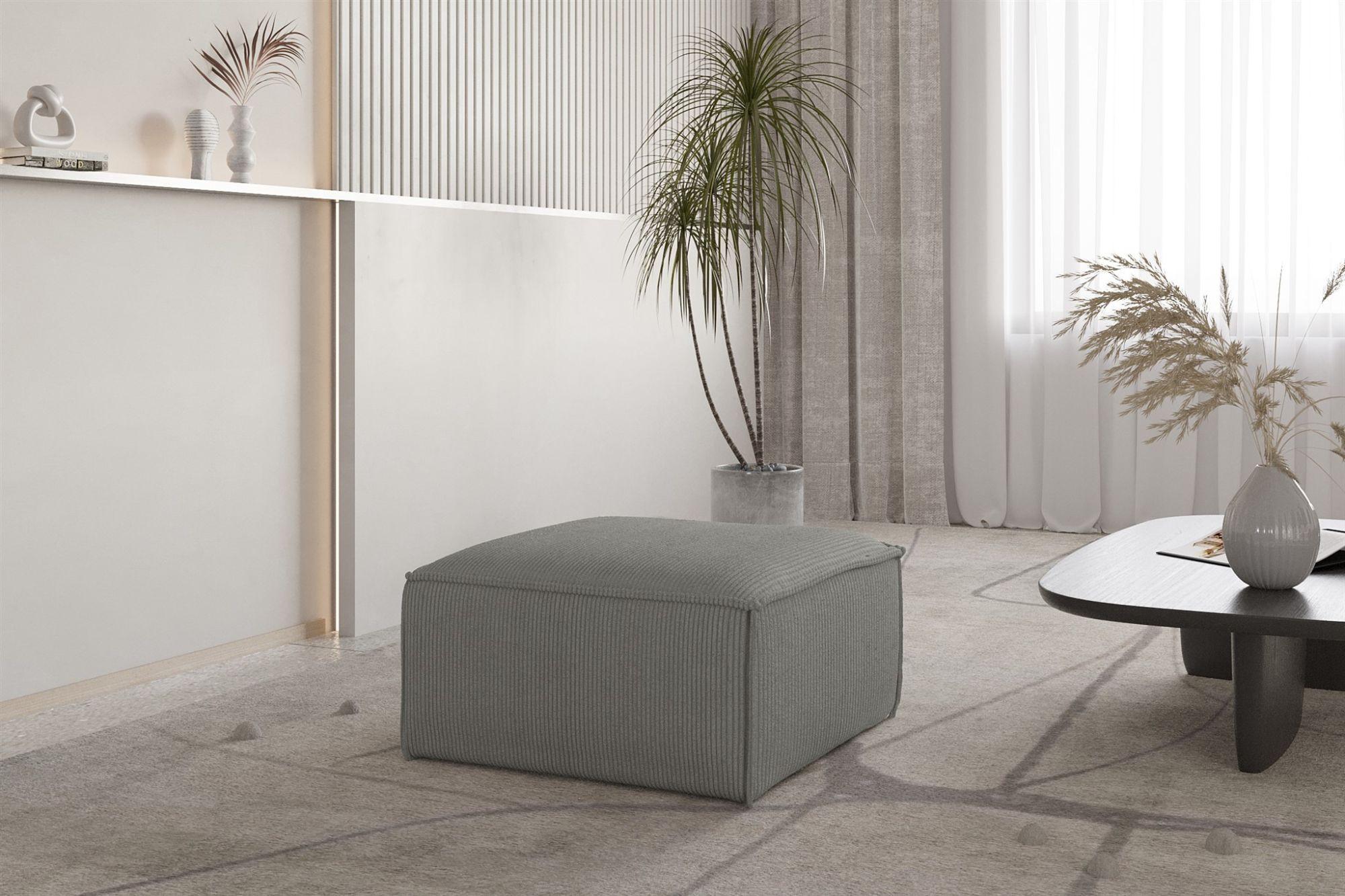 POLSTERHOCKER Celes Premium 65x65cm Textil Fun Möbel Möbel > Sessel > Hocker Grau