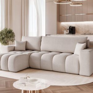 ECKSOFA Anabel Mit Schlaffunktion Textil Fun Möbel Möbel > Sofas & Couches > Wohnlandschaften > Ecksofas Grau