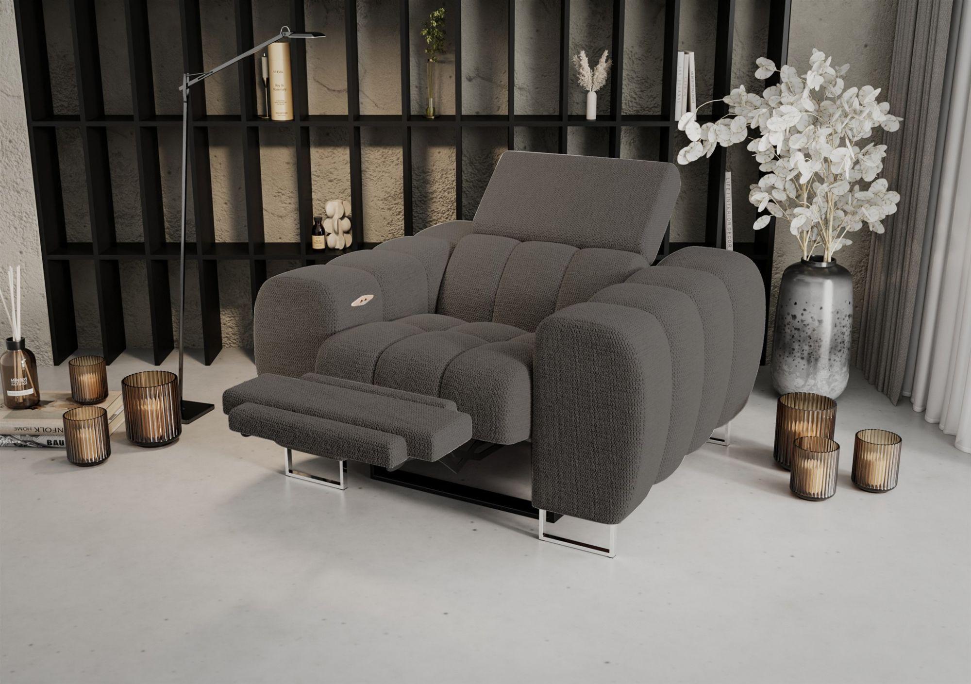 wohnli-moebel-suche-800001549264-1 SESSEL Bastien Relax In Stoff Aragon Textil Fun Möbel Möbel > Sessel > Polstersessel Grau