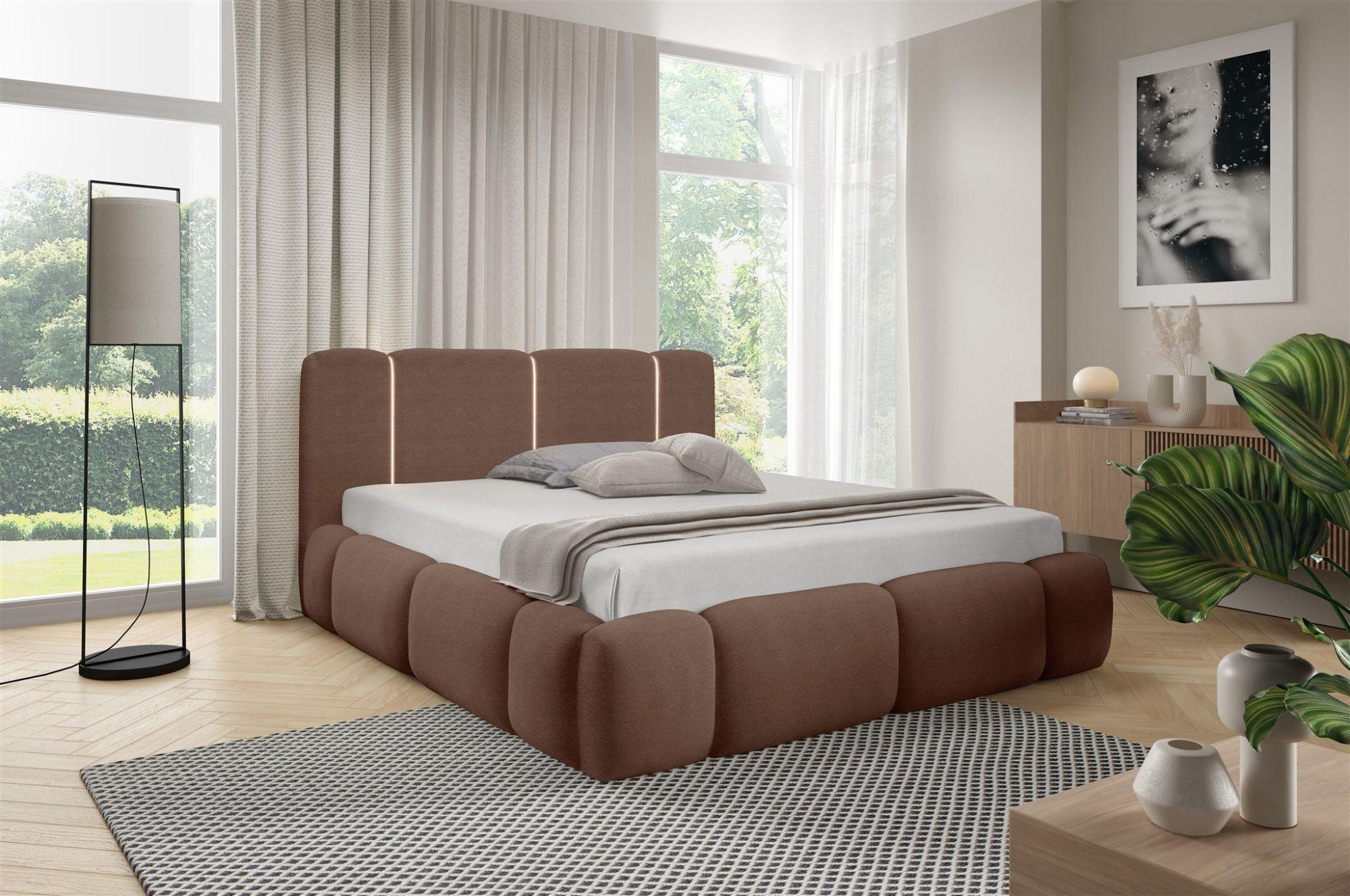 wohnli-moebel-suche-800001549360-1 POLSTERBETT Springs Komplettset Textil Fun Möbel Möbel > Betten > Polsterbetten Braun