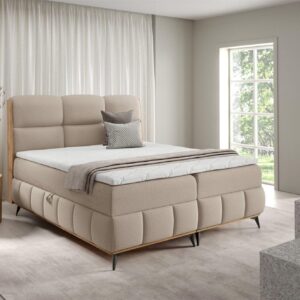 BOXBETT Charlie Textil Fun Möbel Möbel > Betten > Boxspringbetten Beige
