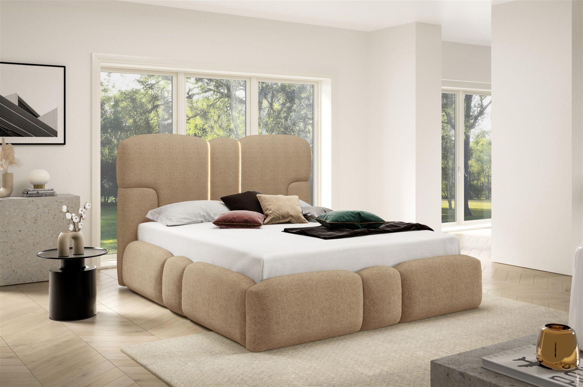 POLSTERBETT Jordan Komplettset Textil Fun Möbel Möbel > Betten > Polsterbetten Braun