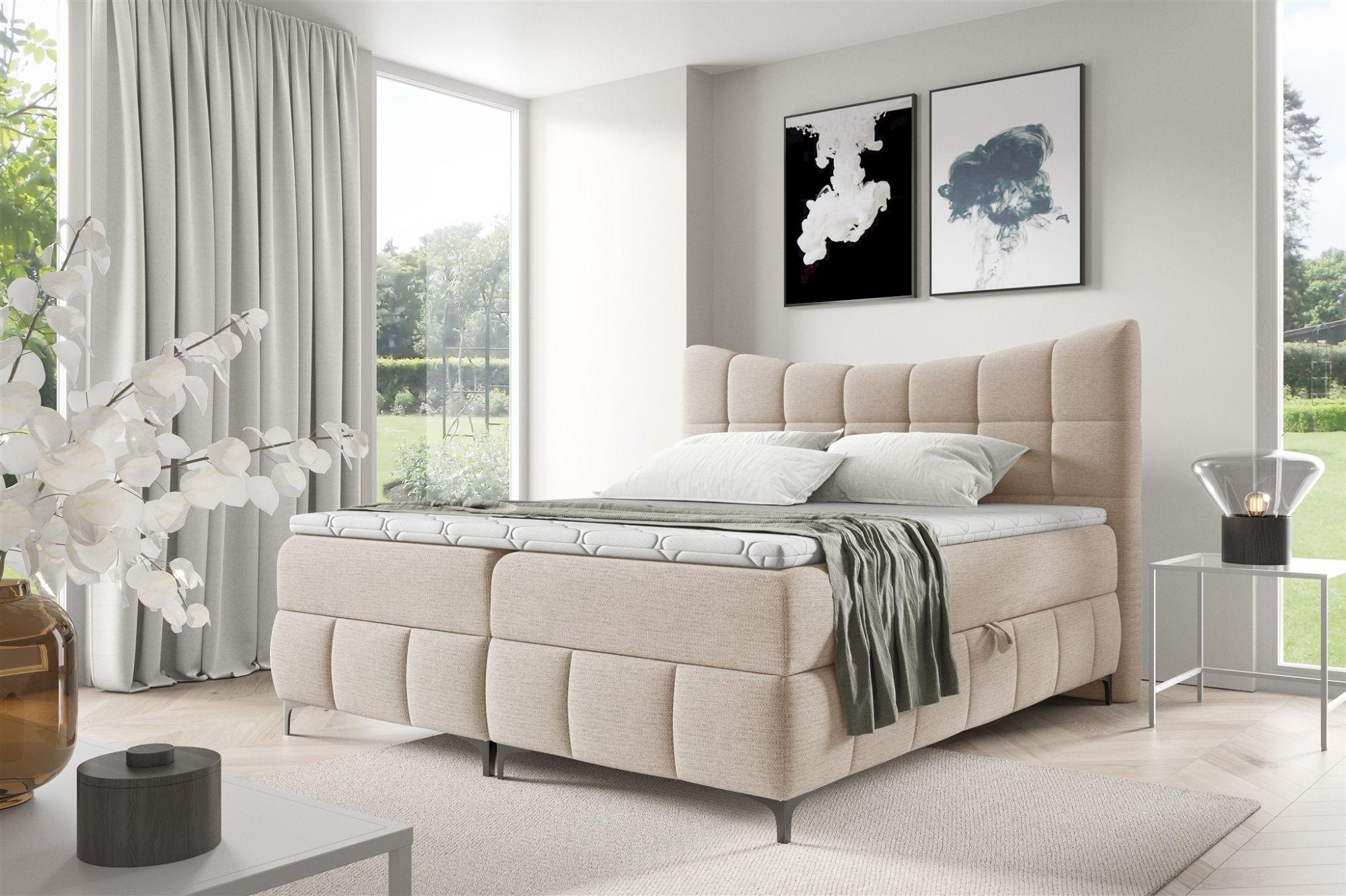 BOXBETT Charles In Freya Textil Fun Möbel Möbel > Betten > Boxspringbetten Braun