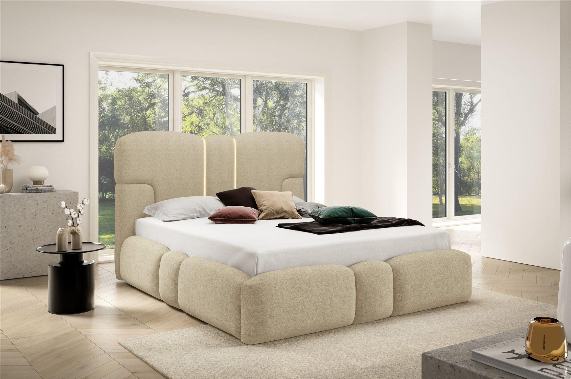 wohnli-moebel-suche-800001549561-1 POLSTERBETT Jordan Komplettset Textil Fun Möbel Möbel > Betten > Polsterbetten Beige