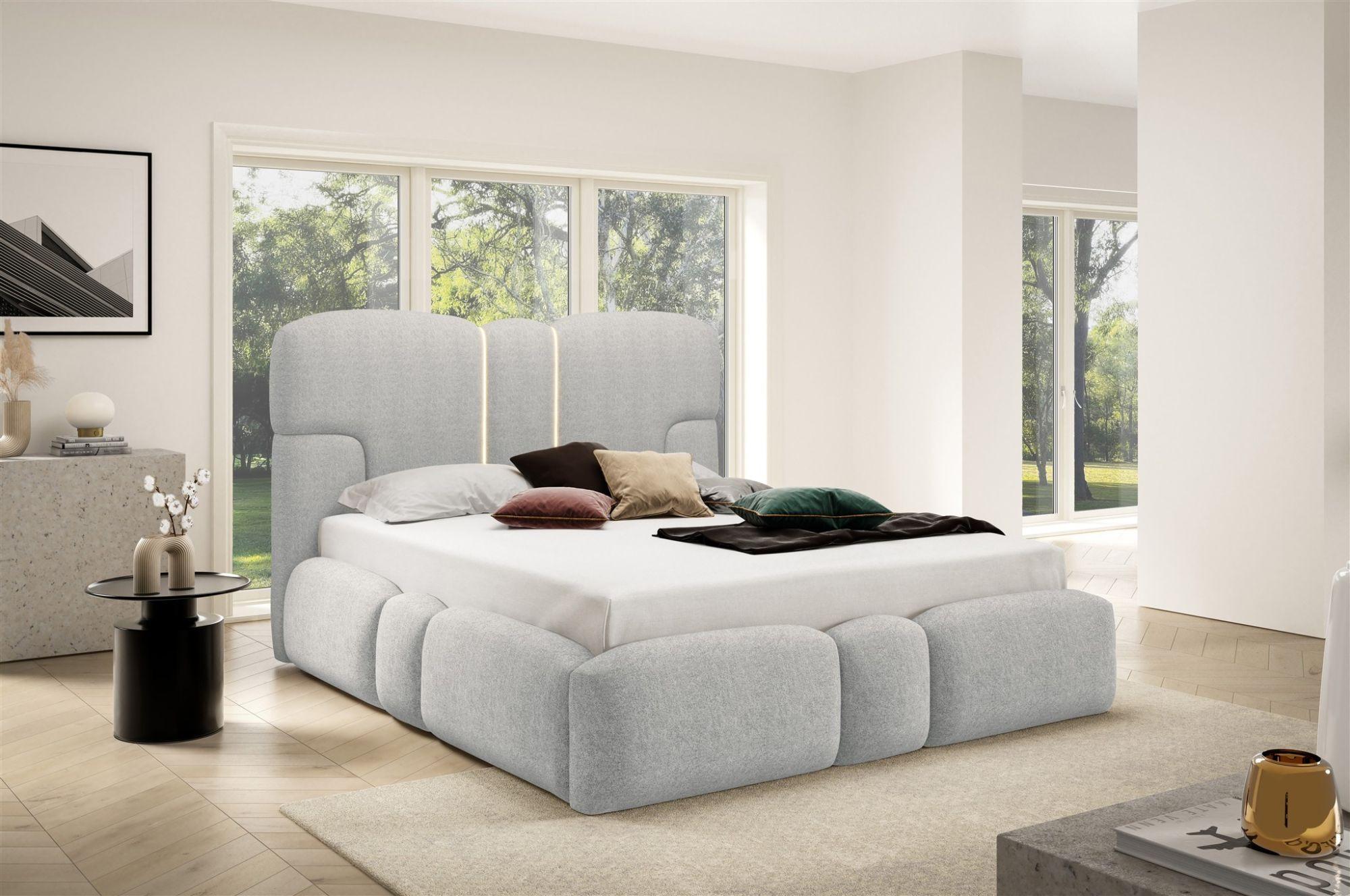 wohnli-moebel-suche-800001549583-1 POLSTERBETT Jordan Komplettset Textil Fun Möbel Möbel > Betten > Polsterbetten Grau