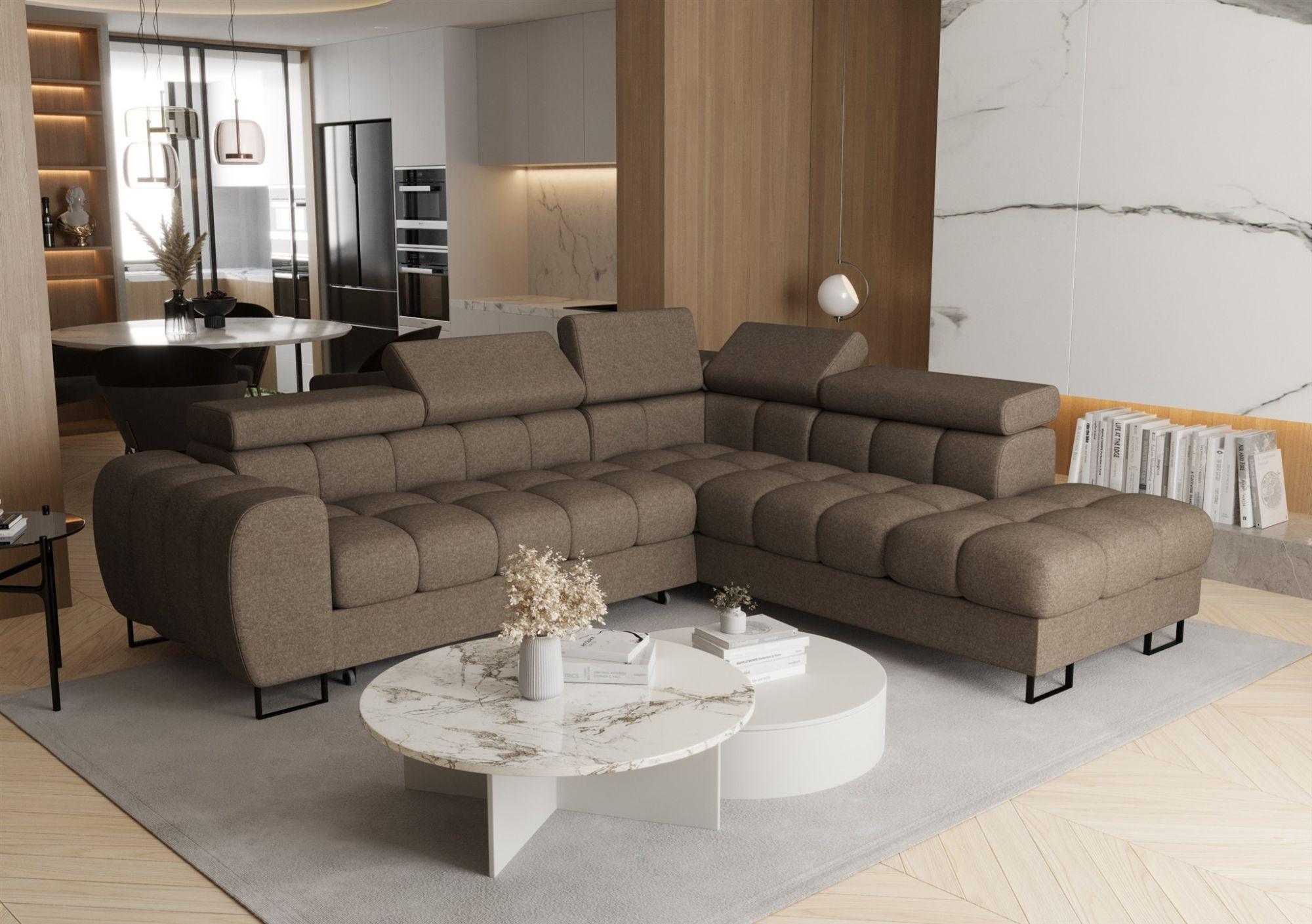 ECKSOFA Bastien Max Mit Schlaffunktion Textil Fun Möbel Möbel > Sofas & Couches > Wohnlandschaften > Ecksofas Braun