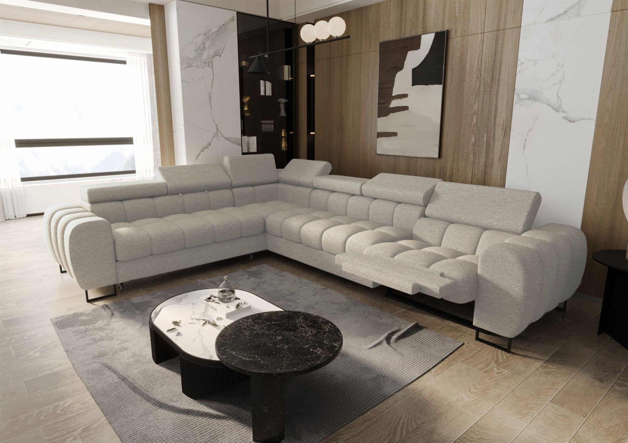 ECKSOFA Bastien Relax Textil Fun Möbel Möbel > Sofas & Couches > Wohnlandschaften > Ecksofas Beige