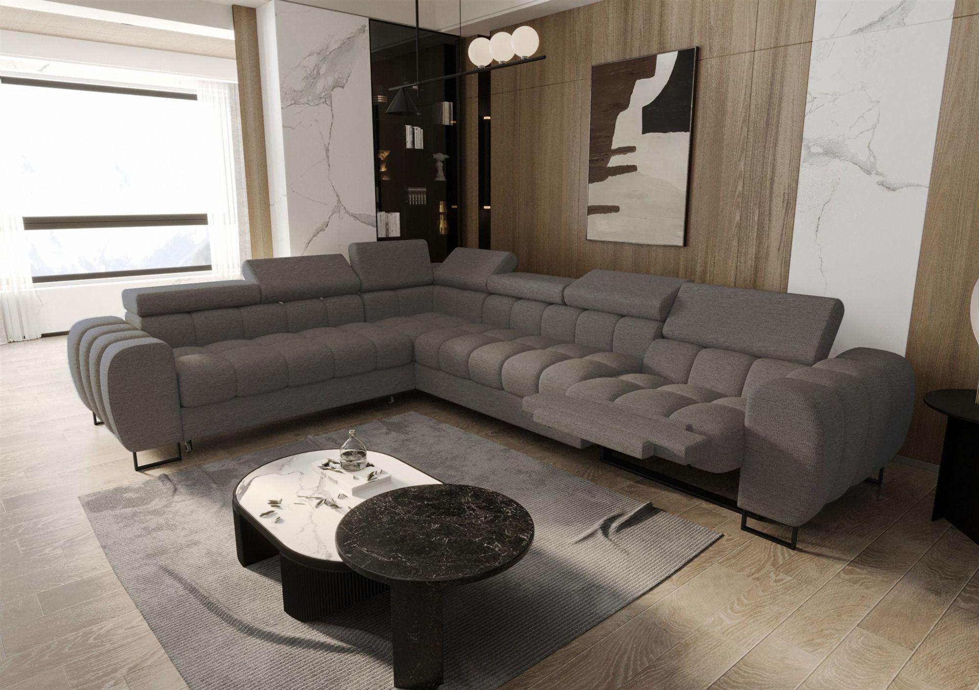 wohnli-moebel-suche-800001549724-1 ECKSOFA Bastien Relax Textil Fun Möbel Möbel > Sofas & Couches > Wohnlandschaften > Ecksofas Grau
