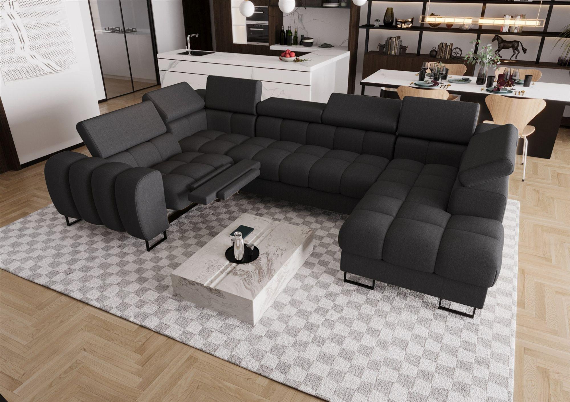 wohnli-moebel-suche-800001549751-1 WOHNLANDSCHAFT Bastien Relax Textil Fun Möbel Möbel > Sofas & Couches > Wohnlandschaften > Wohnlandschaften U-Form Grau