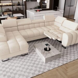 wohnli-moebel-suche-800001549780-1 WOHNLANDSCHAFT Bastien Relax Textil Fun Möbel Möbel > Sofas & Couches > Wohnlandschaften > Wohnlandschaften U-Form Weiß
