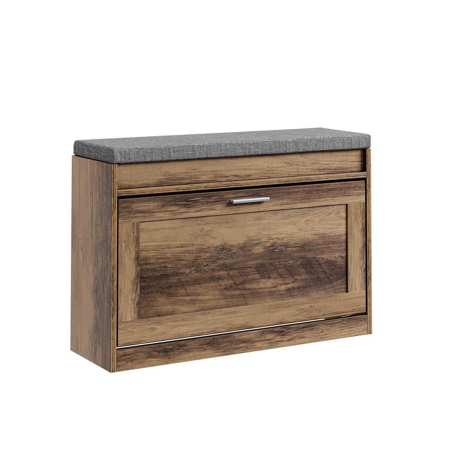 wohnli-moebel-suche-800001549954 Wohnli Möbelsuche - SCHUHBANK mit Sitzfläche schmal 75x24x53cm Braun