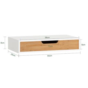 wohnli-moebel-suche-800001549968-1 NACHTTISCH mit einer Schublade Weiß 40x24x8cm Modern Holzwerkstoff SoBuy Möbel > Kommoden & Schubladenschränke > Nachttische Weiß