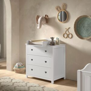 wohnli-moebel-suche-800001554842-1 WICKELKOMMODE SET Kamila 2tlg Weiß Kommode Wickelaufsatz Holz 58aufmkessel Möbel > Kommoden & Schubladenschränke > Wickelkommoden Weiß