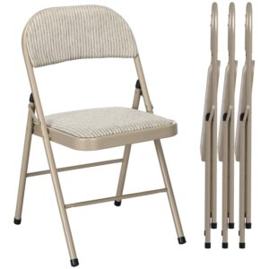 wohnli-moebel-suche-800001562957 Wohnli Möbelsuche - KLAPPSTUHL 4er Set Polyester Stahl Beige