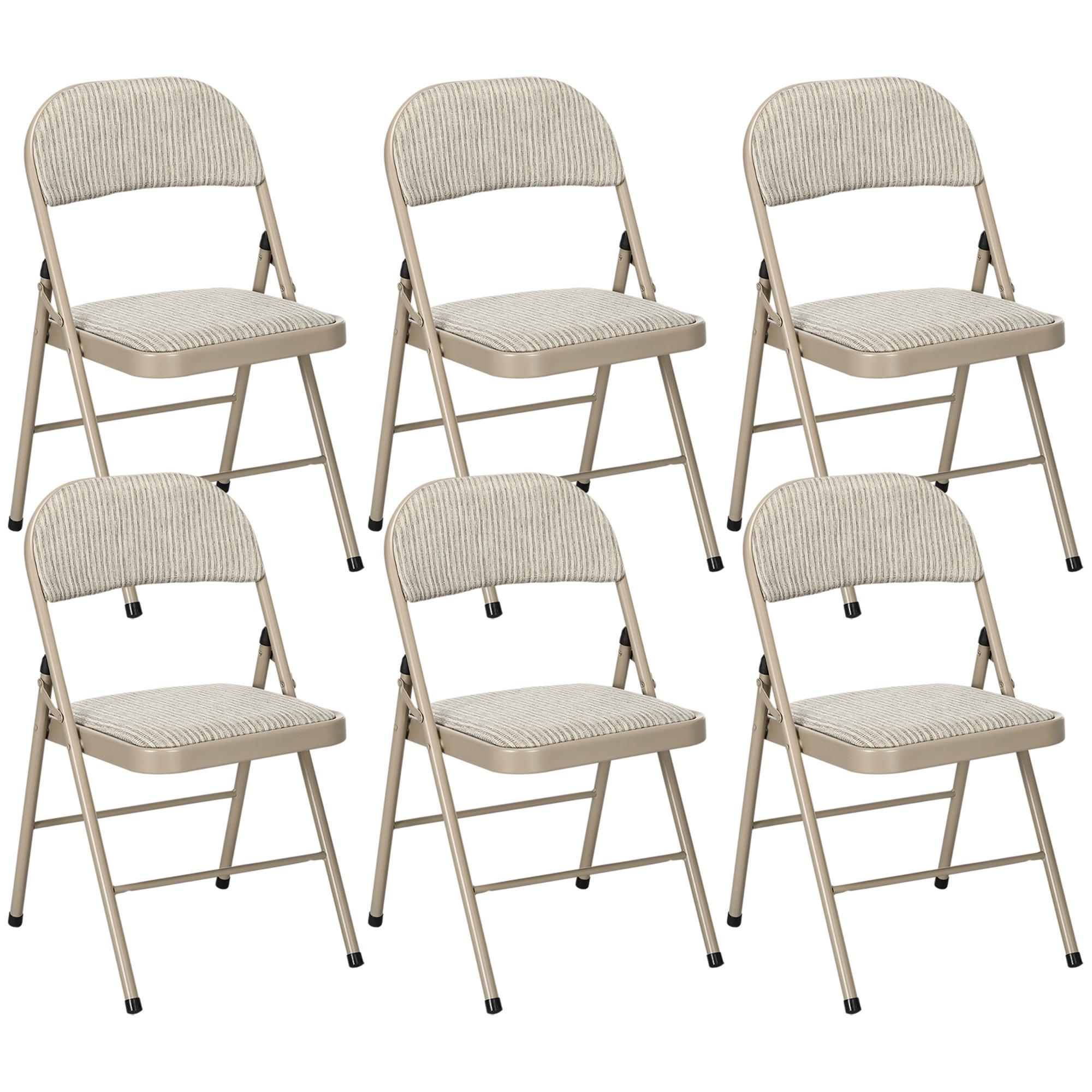 Wohnli Möbelsuche - KLAPPSTUHL 6er Set Polyester Stahl Beige