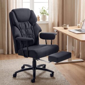 wohnli-moebel-suche-800001562986-1 BÜROSTUHL mit Massagefunktion Schwarz Textil HOMCOM Möbel > Stühle > Bürostühle > Chefsessel Schwarz
