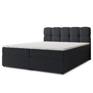 Wohnli Möbelsuche - BOXBETT MERU 180x200 cm mit Matratze und Topper - Schwarz