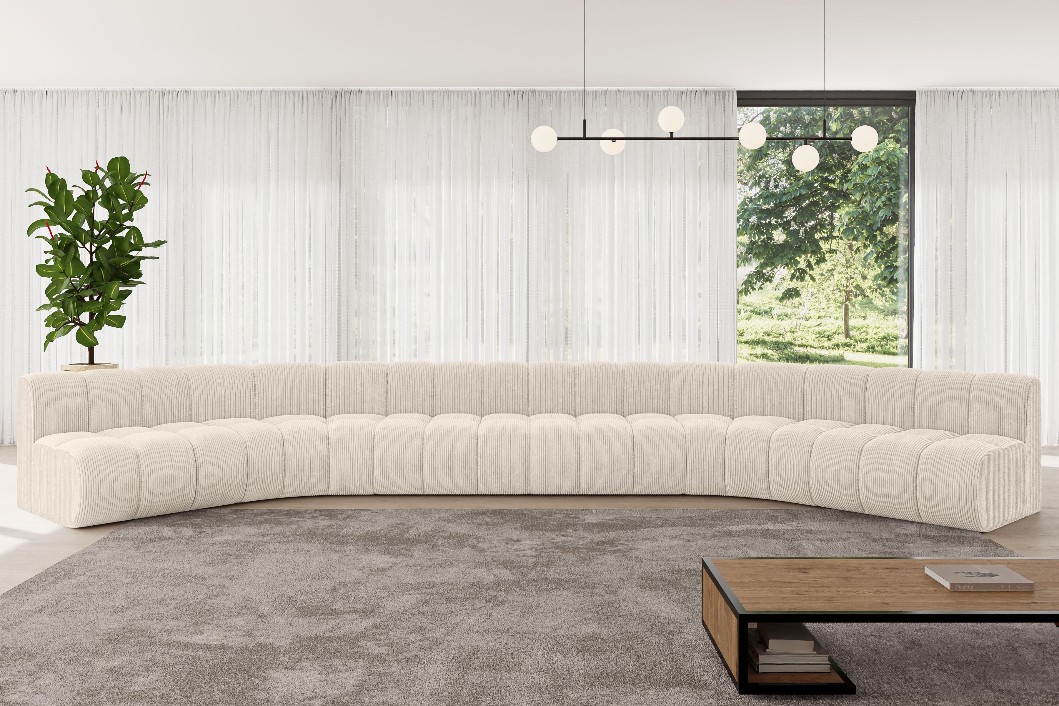 wohnli-moebel-suche-800001592941-1 WOHNLANDSCHAFT modulares Sofa Montra-U2 - 581x174x70 cm Beige Textil ALTDECOR Möbel > Sofas & Couches > Wohnlandschaften > Wohnlandschaften U-Form Beige