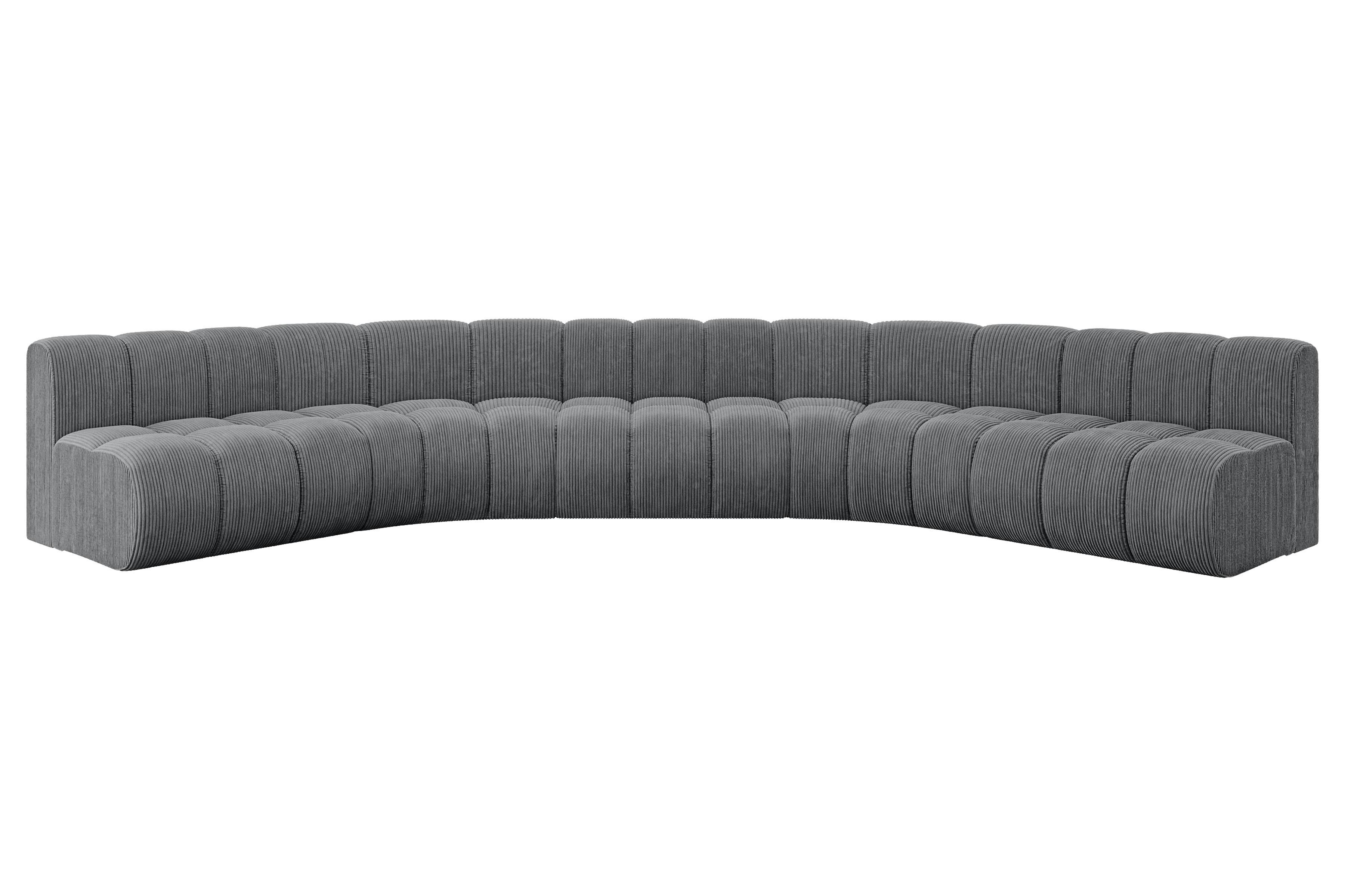 wohnli-moebel-suche-800001593071 Wohnli Möbelsuche - WOHNLANDSCHAFT modulares Sofa Montra-U1 - 490x174x70 cm Dunkelgrau
