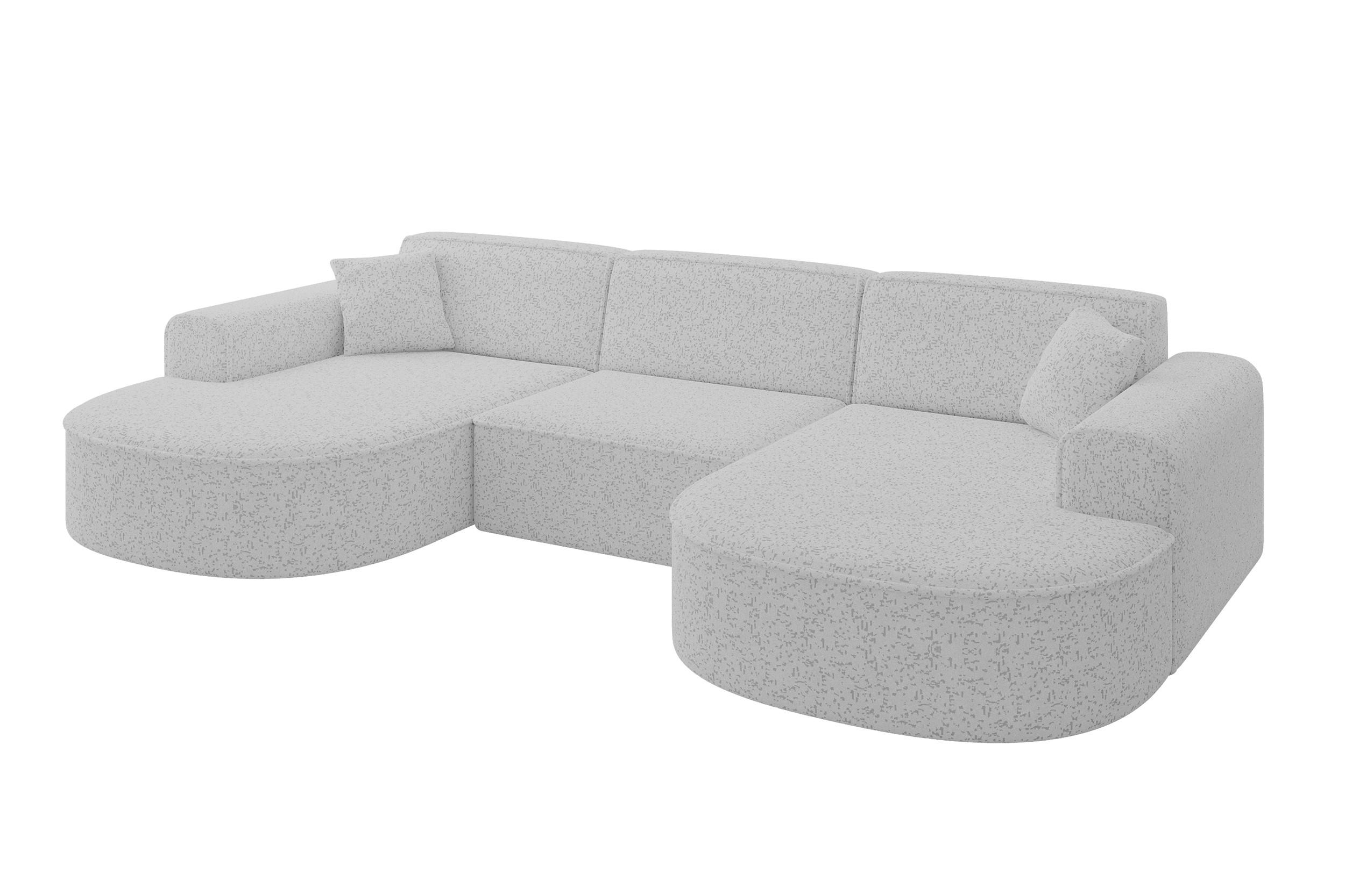 Wohnli Möbelsuche - WOHNLANDSCHAFT MARI-U1 - 303x171x79 cm Grau Tissu
