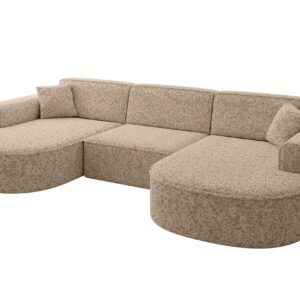 wohnli-moebel-suche-800001593086 Wohnli Möbelsuche - WOHNLANDSCHAFT MARI-U1 - 303x171x79 cm Braun Tissu