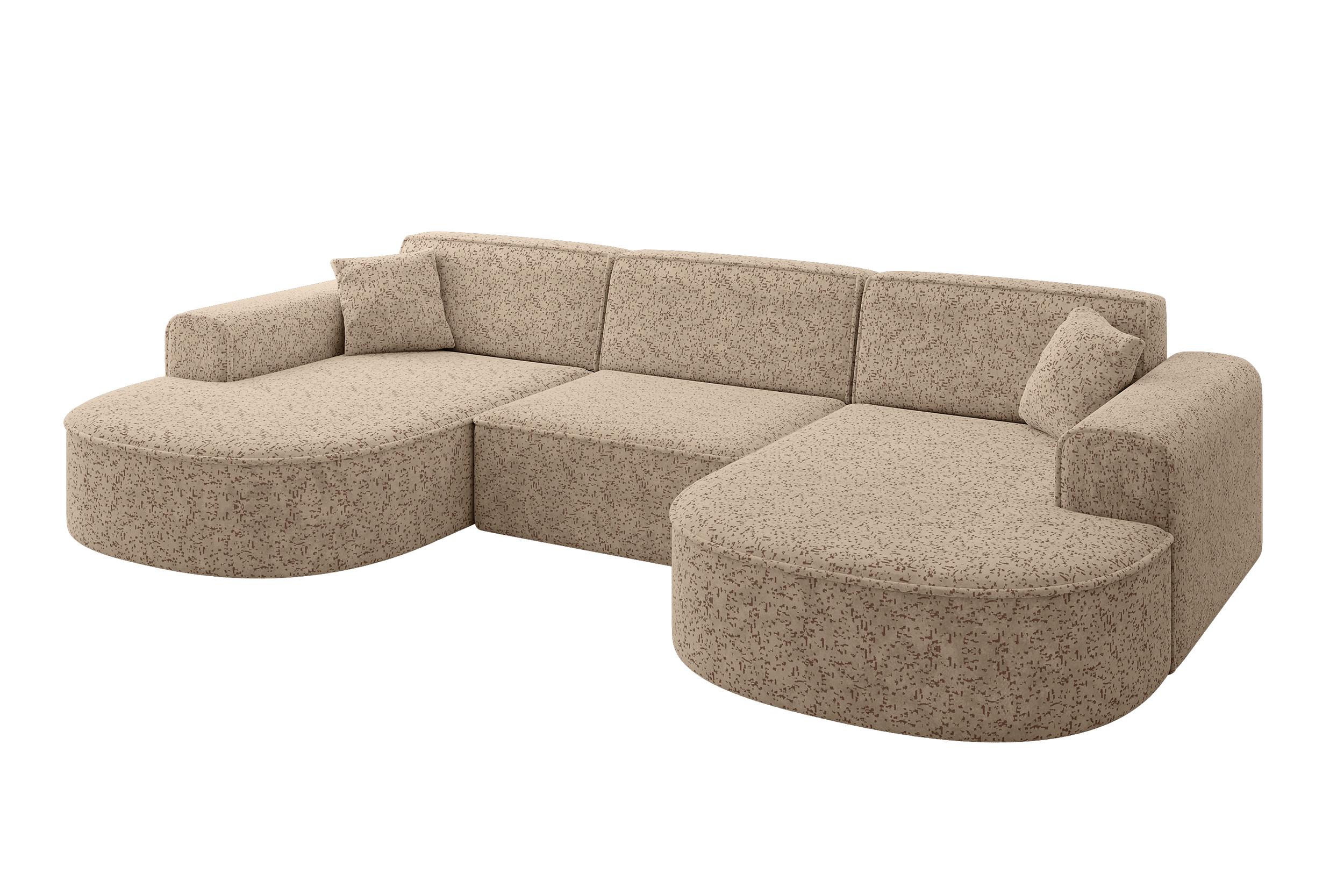 wohnli-moebel-suche-800001593086 Wohnli Möbelsuche - WOHNLANDSCHAFT MARI-U1 - 303x171x79 cm Braun Tissu