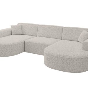 wohnli-moebel-suche-800001593090 Wohnli Möbelsuche - WOHNLANDSCHAFT MARI-U1 - 303x171x79 cm Hellgrau Tissu