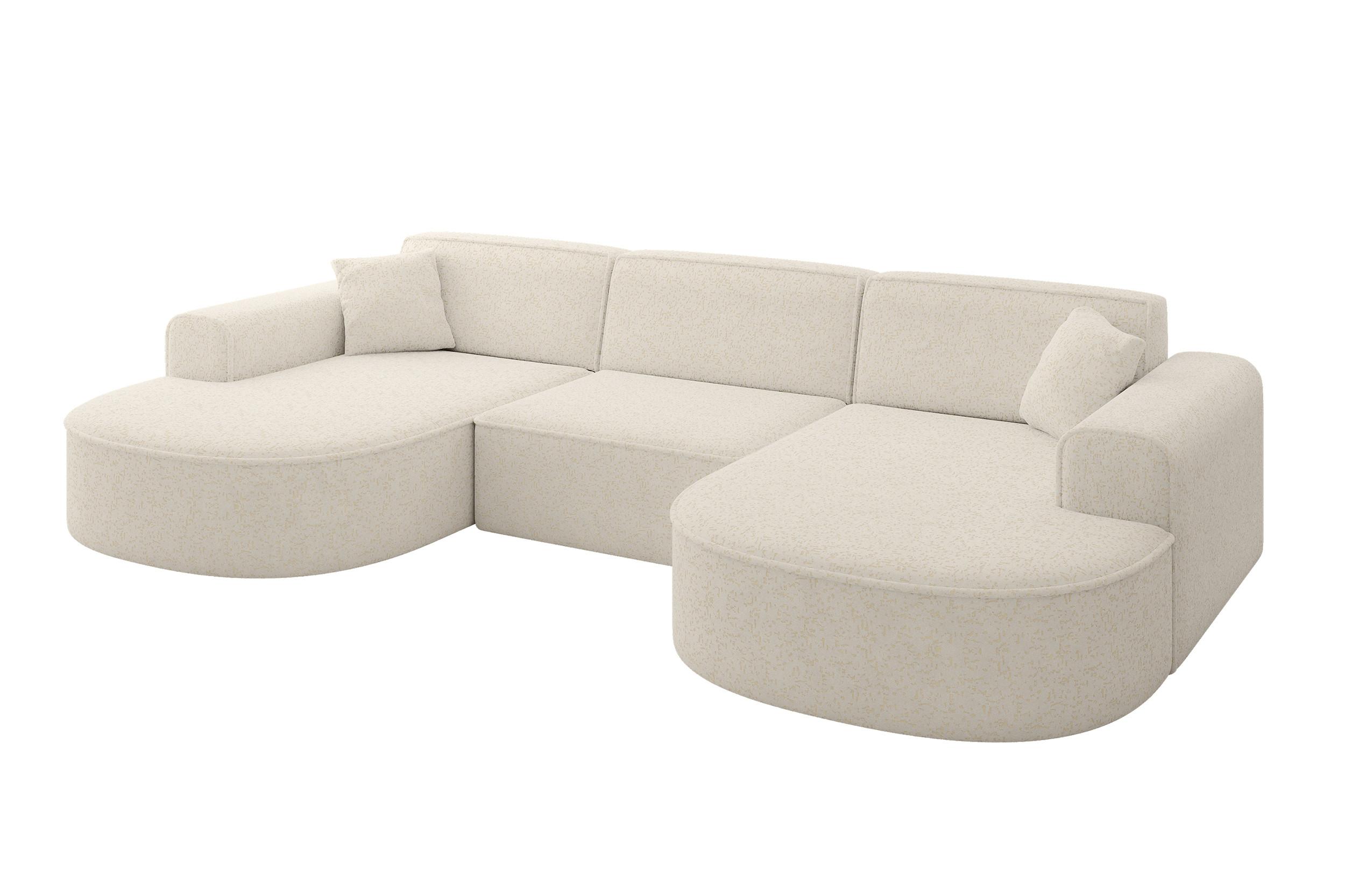 wohnli-moebel-suche-800001593094 Wohnli Möbelsuche - WOHNLANDSCHAFT MARI-U1 - 303x171x79 cm Creme Tissu