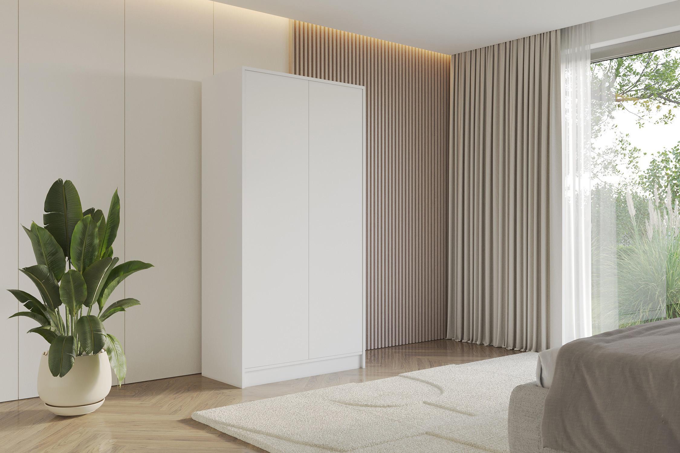 wohnli-moebel-suche-800001593123-1 KLEIDERSCHRANK - GALA - 102 - Weiß Holzwerkstoff ALTDECOR Möbel > Schränke > Kleiderschränke Weiß