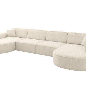 wohnli-moebel-suche-800001593131 Wohnli Möbelsuche - WOHNLANDSCHAFT MARI-U2 - 388x171x79 cm Creme Tissu