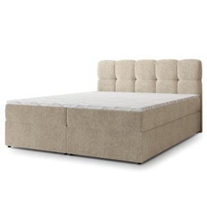 Wohnli Möbelsuche - BOXBETT MERU 140x200 cm mit Matratze und Topper - Creme
